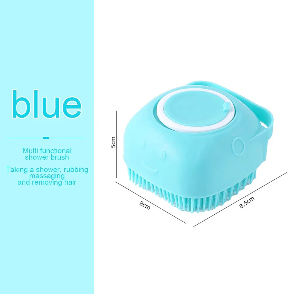 Silicone Pet Bath Massage Brush – Soft, Safe Grooming Tool for Dogs & Cats